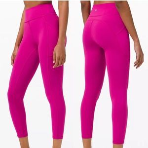Lululemon Invigorate High Rise Tights 25” Leggings Barbie Pink